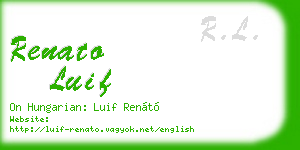 renato luif business card